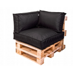 Paletové sedenie Golden Garden GG60/1 - podsedák a vankúš 80cm x 80cm x 15cm penový granulát čierne 1